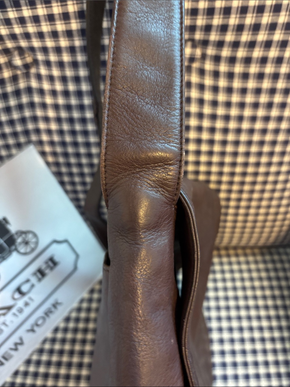 Coach 4183 Lexington flap Leather Messenger Bag vintage. 1998 Italy - Picture 11 of 13
